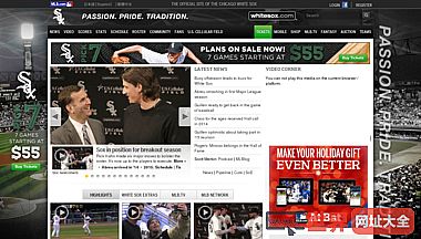 官方的芝加哥白袜队的网站MLB.com
