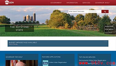pa.gov为宾夕法尼亚州的官方网站